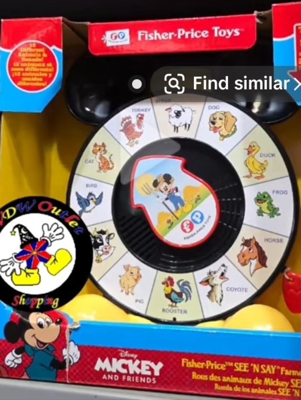 Disney Mickey Mouse and Friends Fisher Price See and Say Farmer Mickey Says New